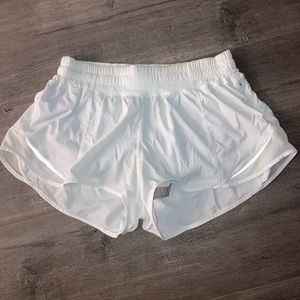 White Lulu Lemon shorts